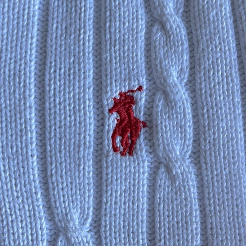 Vintage Polo By Ralph Lauren cable-knit sweater vest (L) - Picture 3 of 4